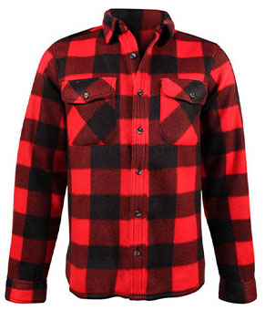 red and black checkered lumberjacket